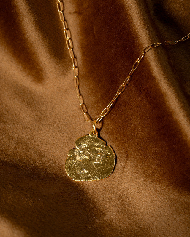 Parrot Cay Long Coin Necklace