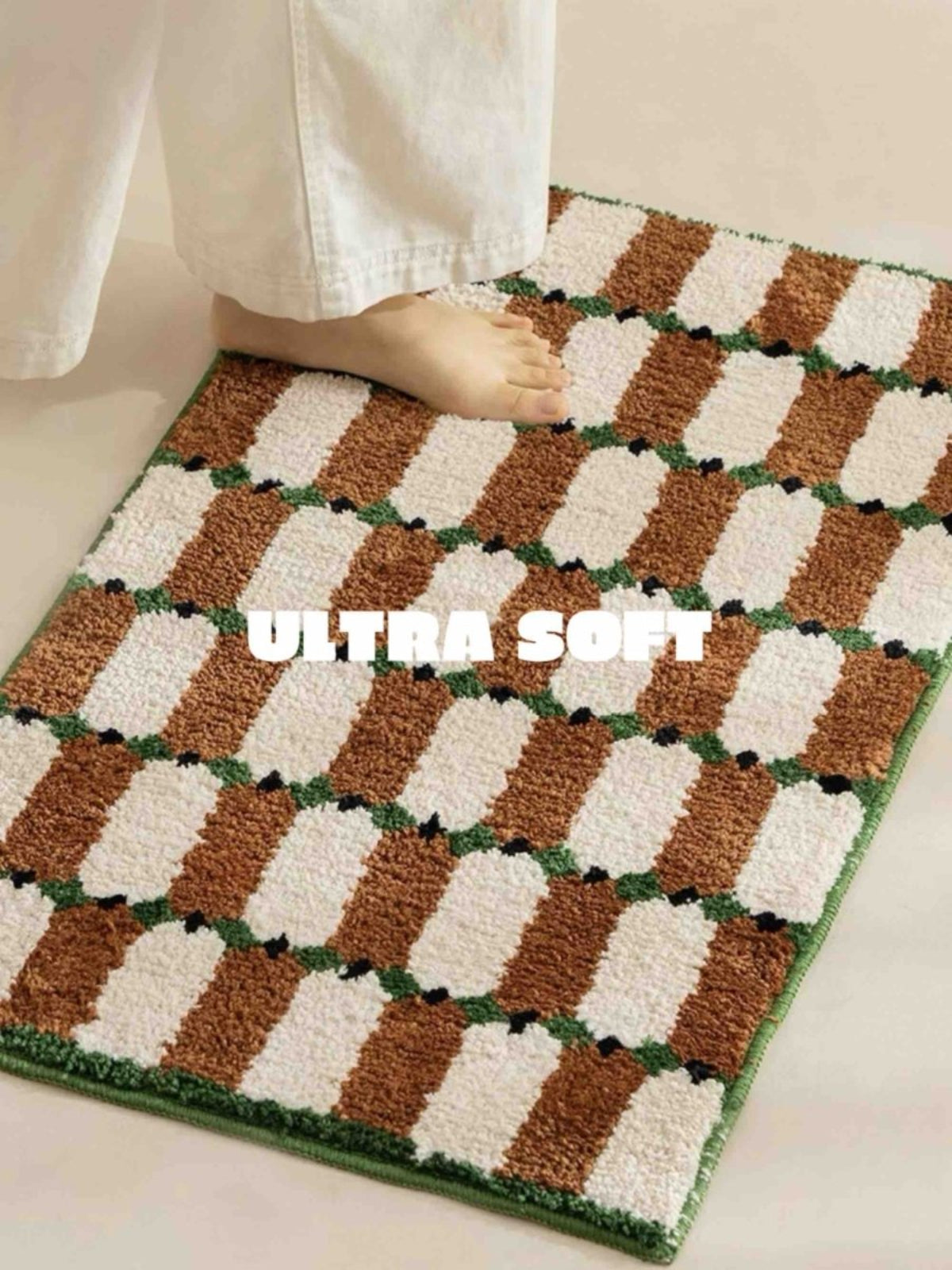 Retro Checker Bath Rug