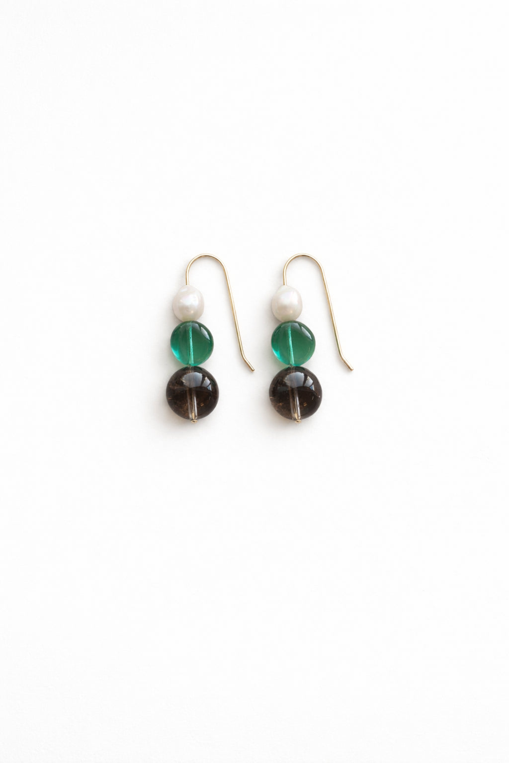 Sage & Pearl Earrings | Gold Fill