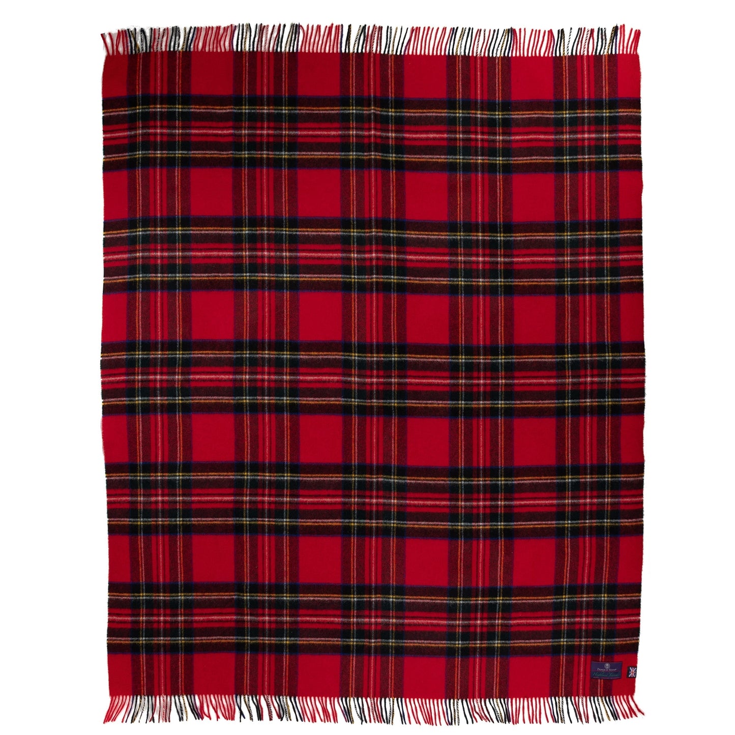 Highland Tweeds Shetland Lambswool Throw - Royal Stewart
