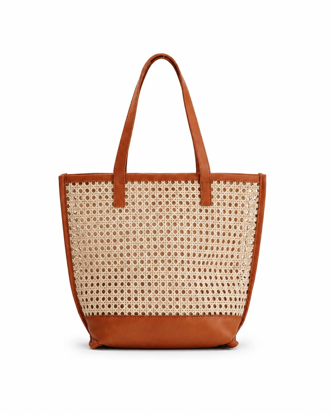 Raja Leather and Cane Tote