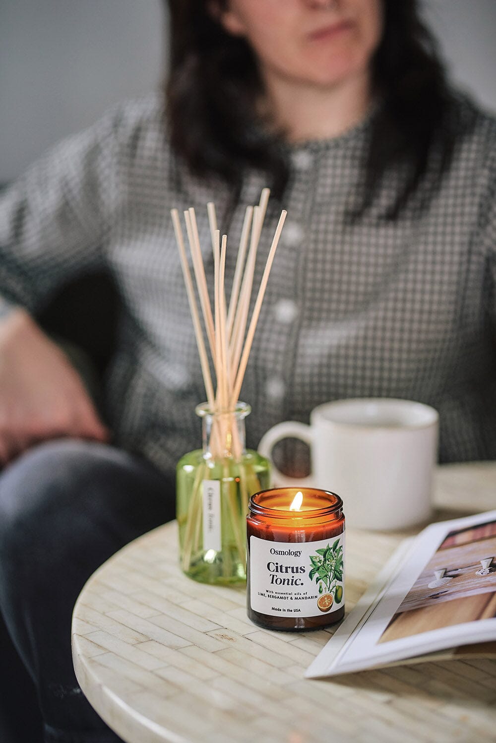 Citrus Tonic Scented Jar Candle - Lime Bergamot and Mandarin