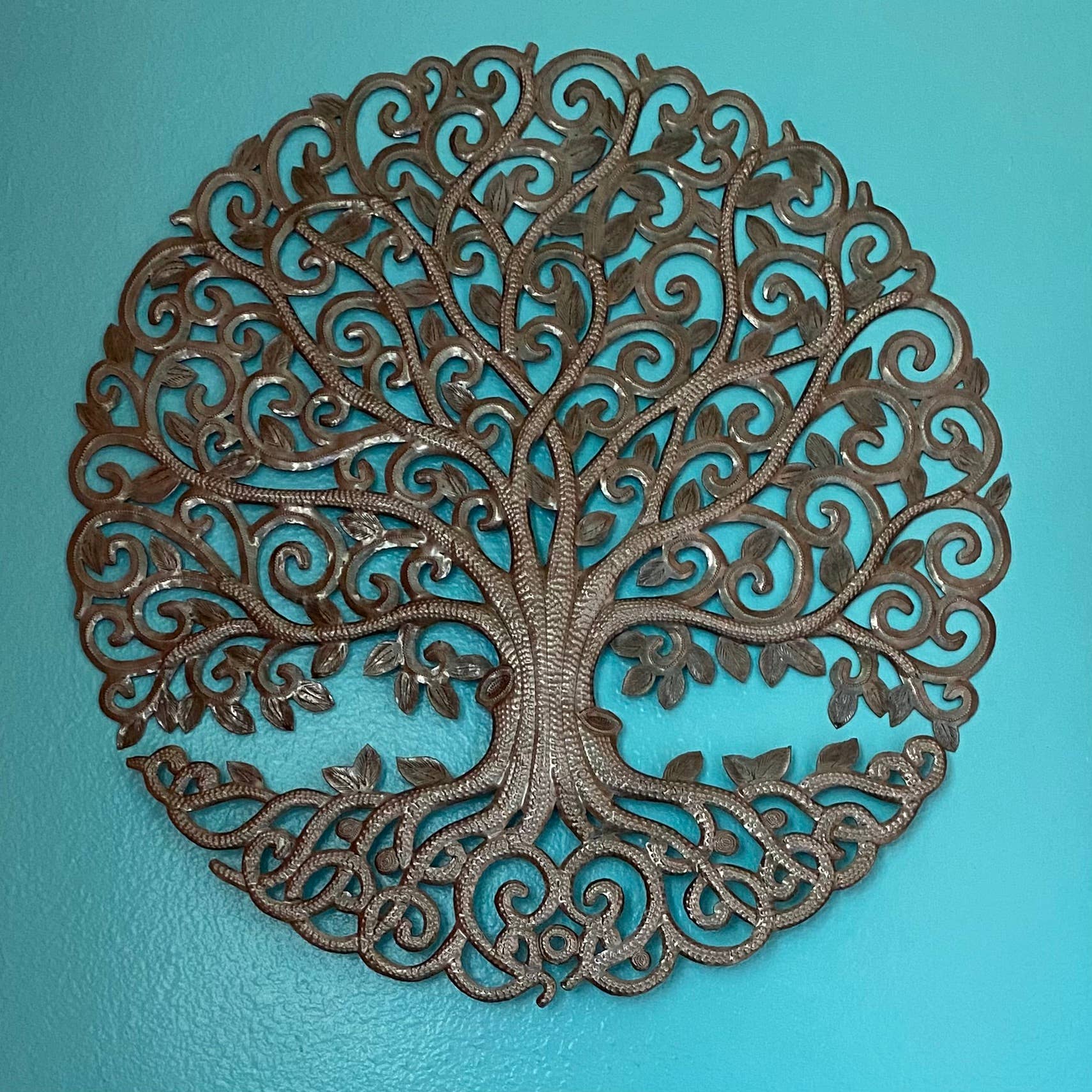 23" Haitian Metal Elegance Tree of Life,  Wall Decor