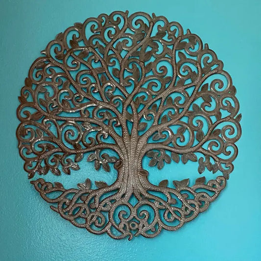 23" Haitian Metal Elegance Tree of Life,  Wall Decor 