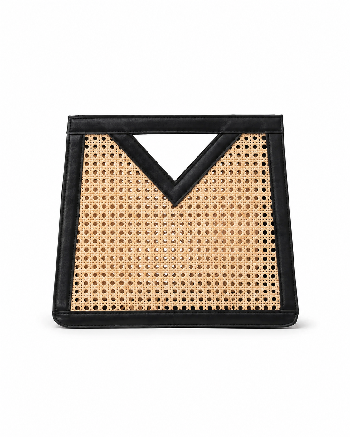 Raja Leather and Cane Handbag
