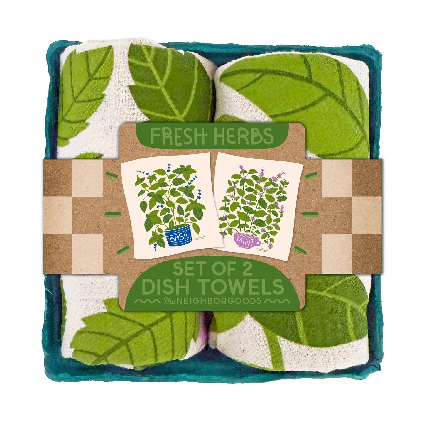 Fresh Herbs- Dish Towel Set of 2