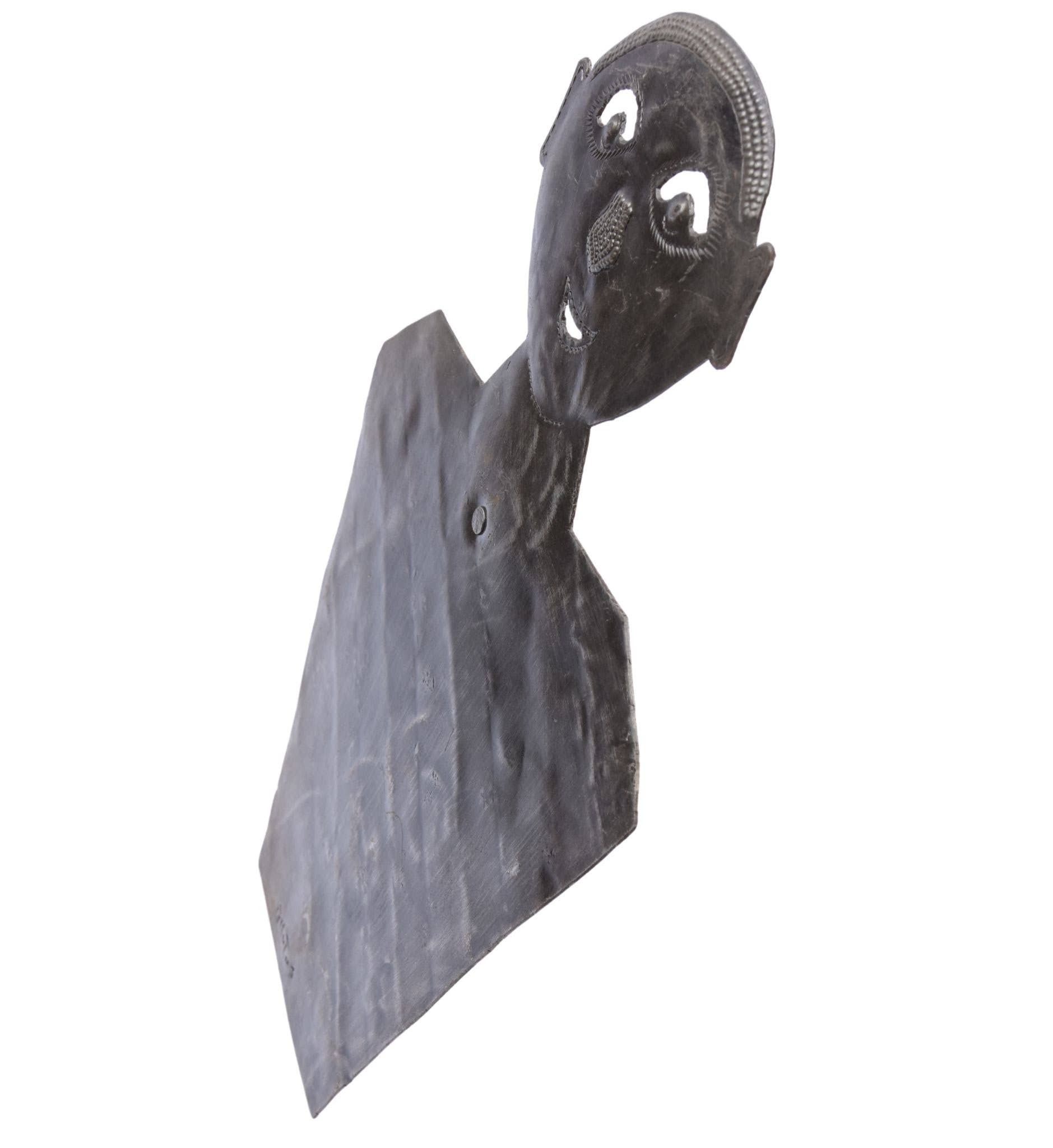 Whimsical Haitian Metal Jewelry Stand – Handmade Figure