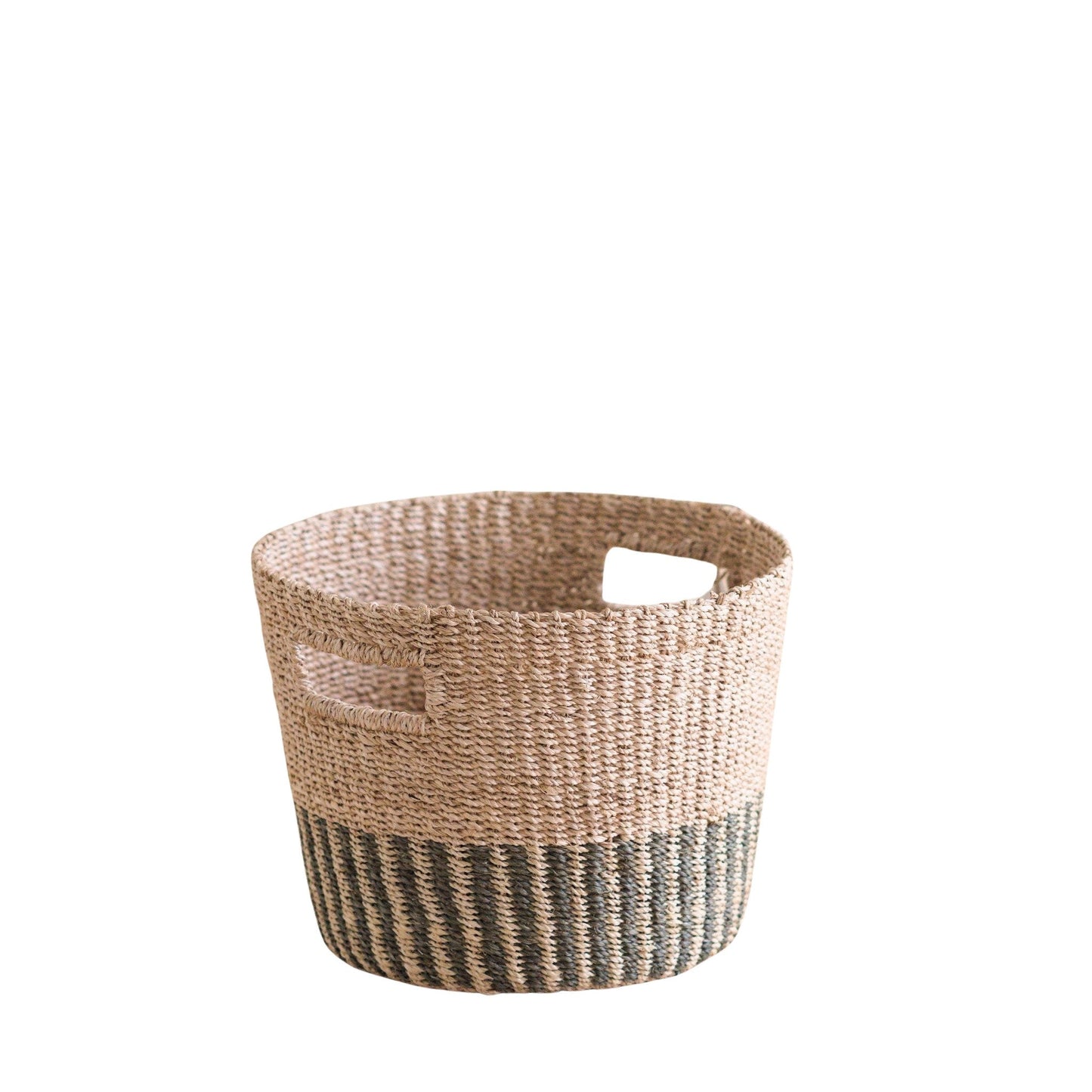 Grey + Natural Tapered Basket