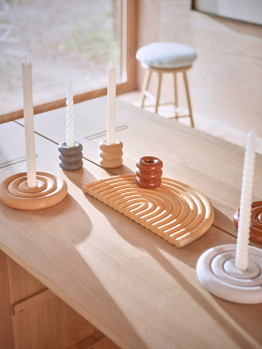 Savi Ceramic Candleholder - Nutmeg