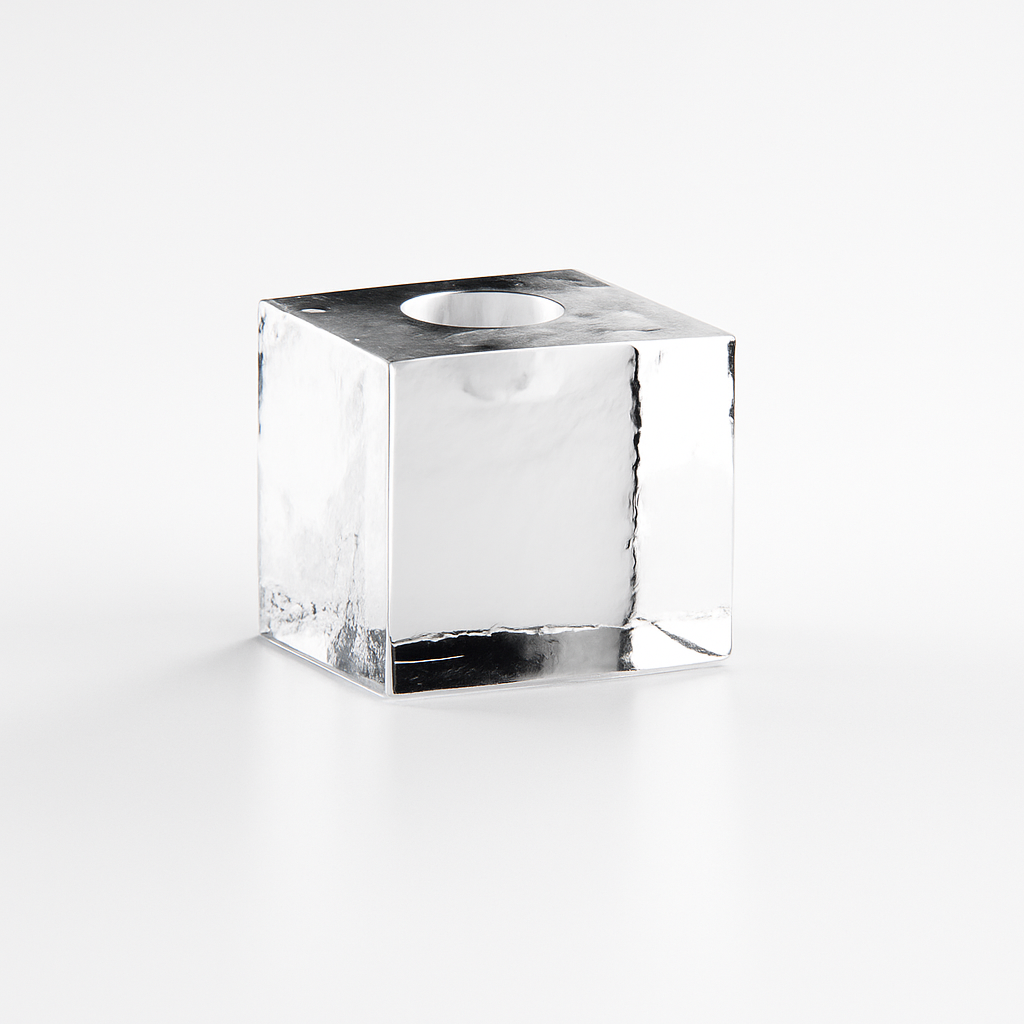 Crystal Clear Ice Cube Mold With Garnish Holder