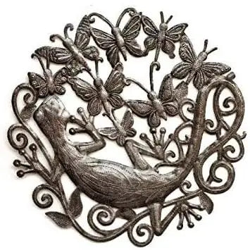 Geckos, Handmade From Recycled Steel Drum Barrels 23"