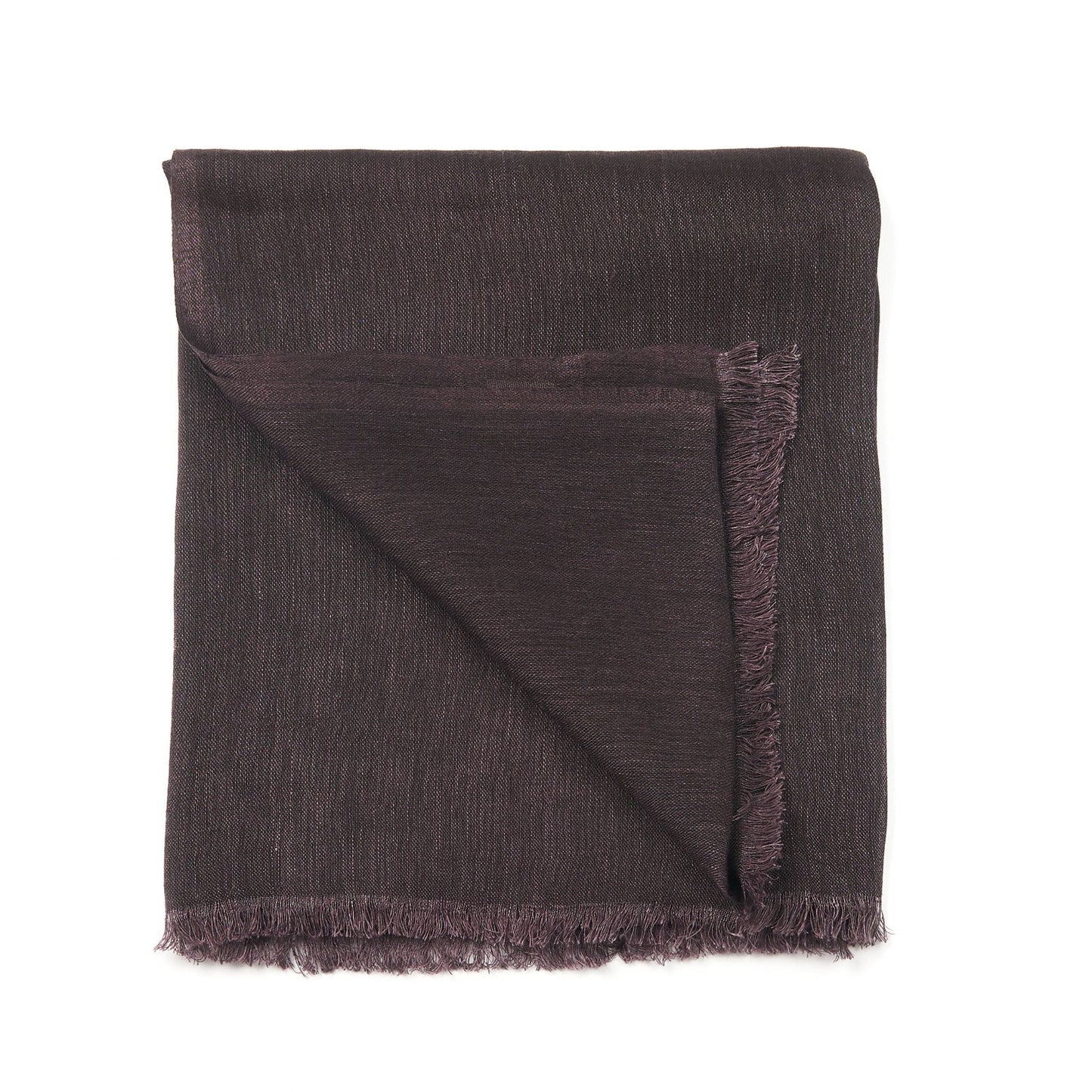 Resin Dark Brown  Hand Woven Soft Linen Silk Scarf