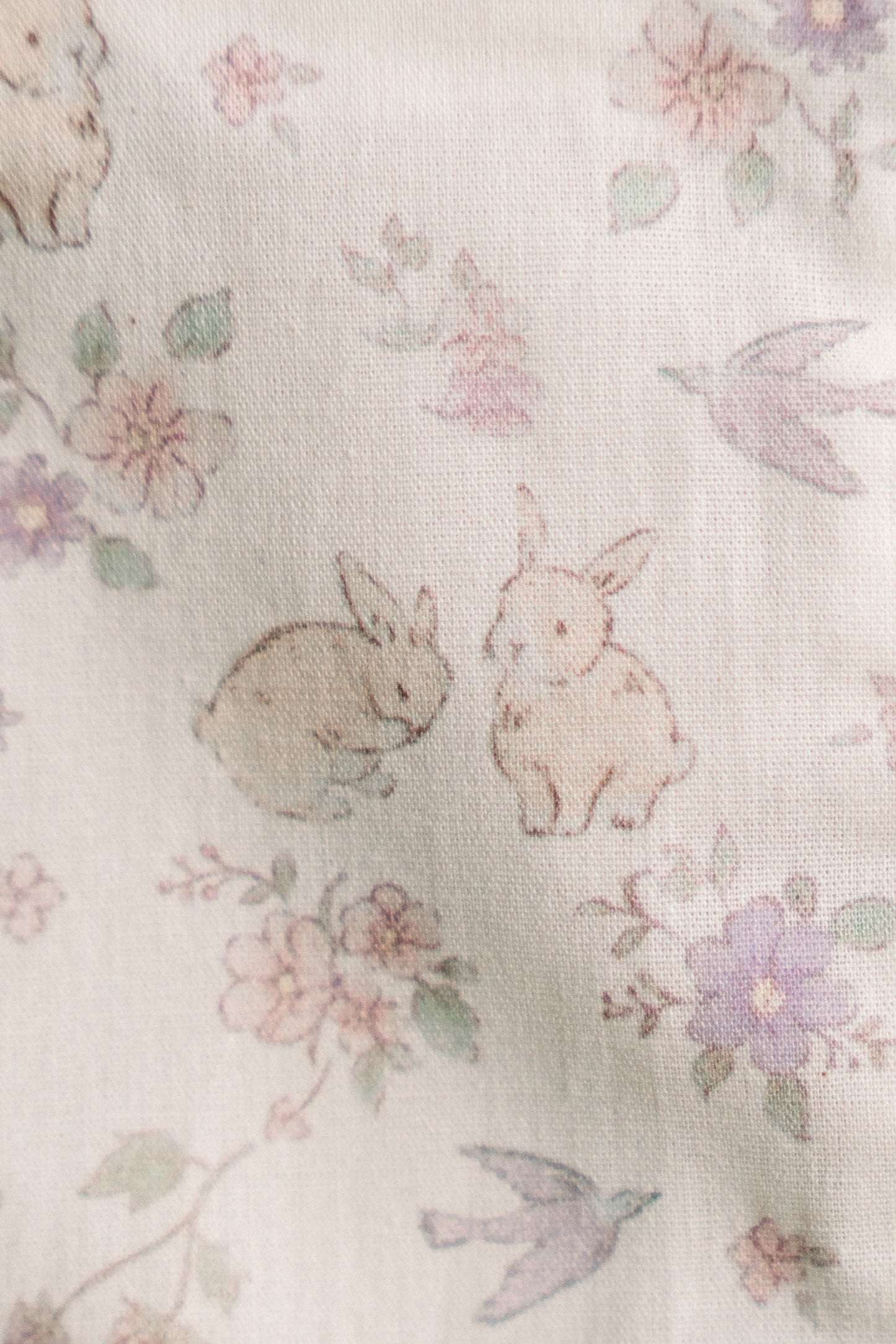 Woodland Bunny |Timeless Floral Ruffle Zipper Pouch