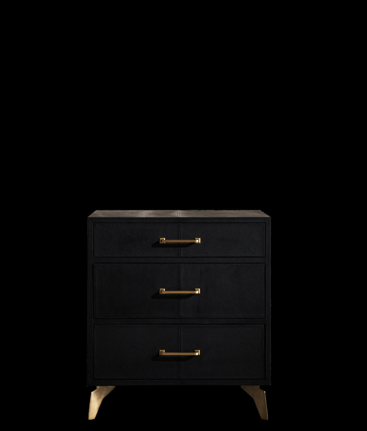 Berkeley Three Drawer Leather Side Table