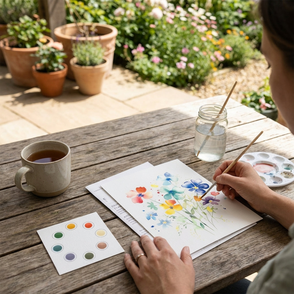 All-In-One Spring Flowers Watercolor Kit