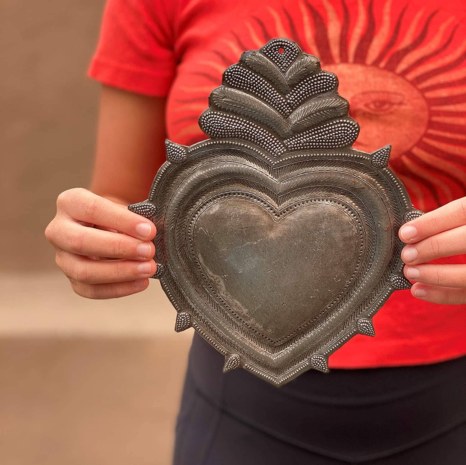 Heart, Inspirational Wall Decor, Handmade Haiti 7. 25" x 9"