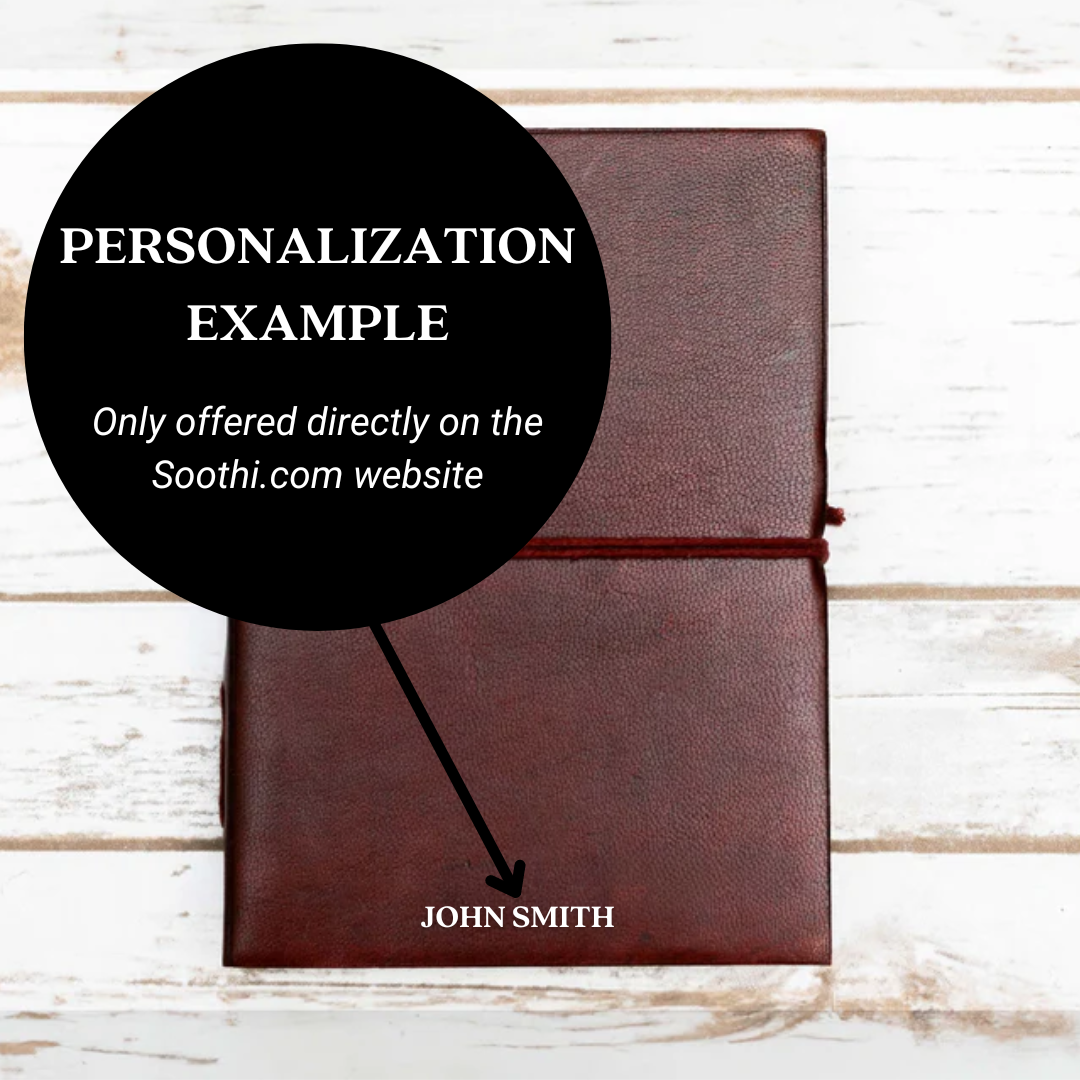Rustic Dark Brown 5x7 Leather Journal - Unlined & Tree-Free Paper