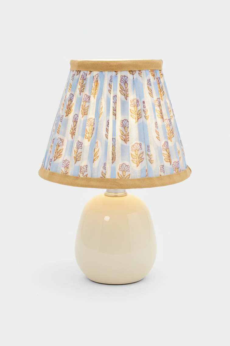 6'' Mini Pleated Lampshade —  Blockprint