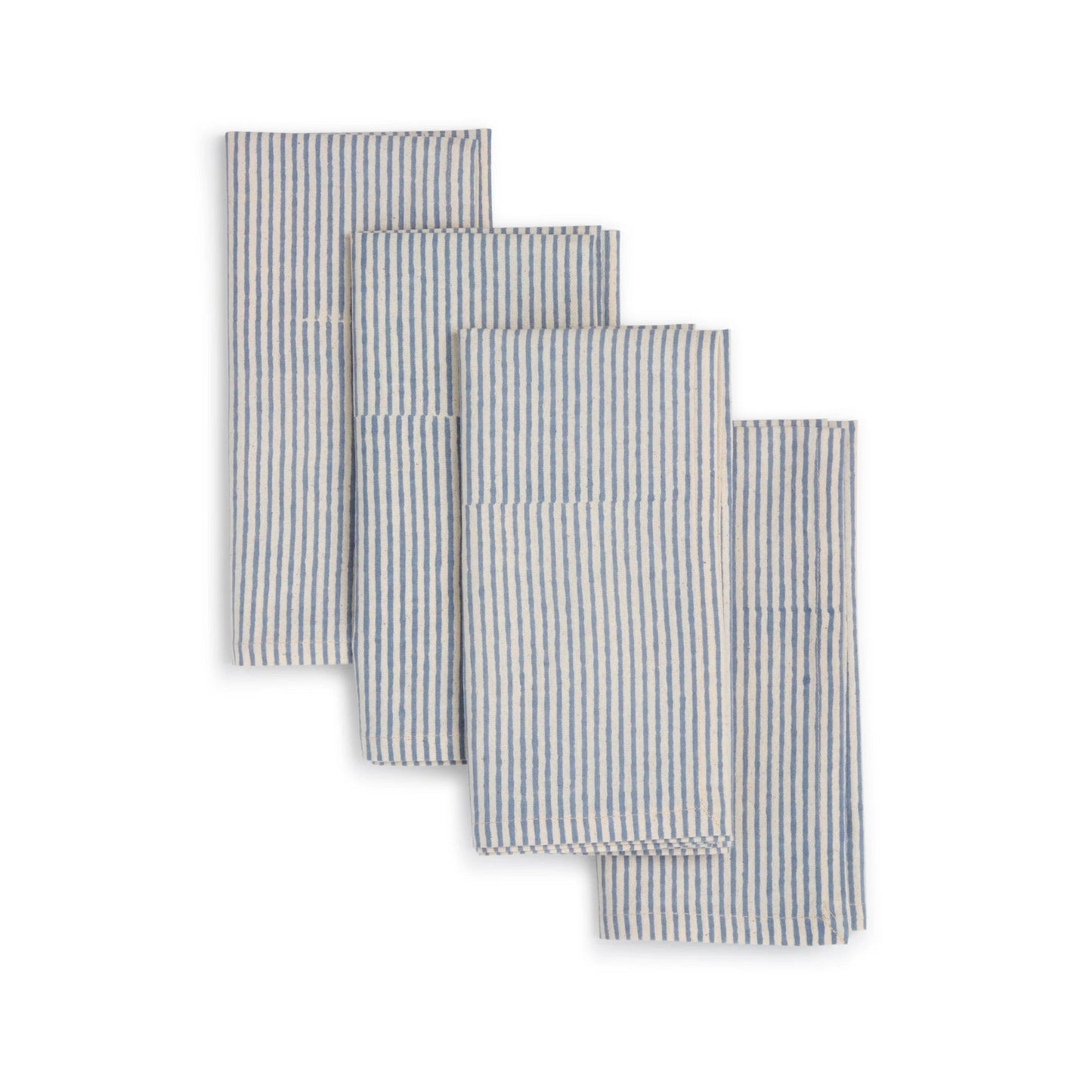 Hand Block Printed Cotton Napkins, Set of 4 | 18″×18″ | Fair trade | Axis