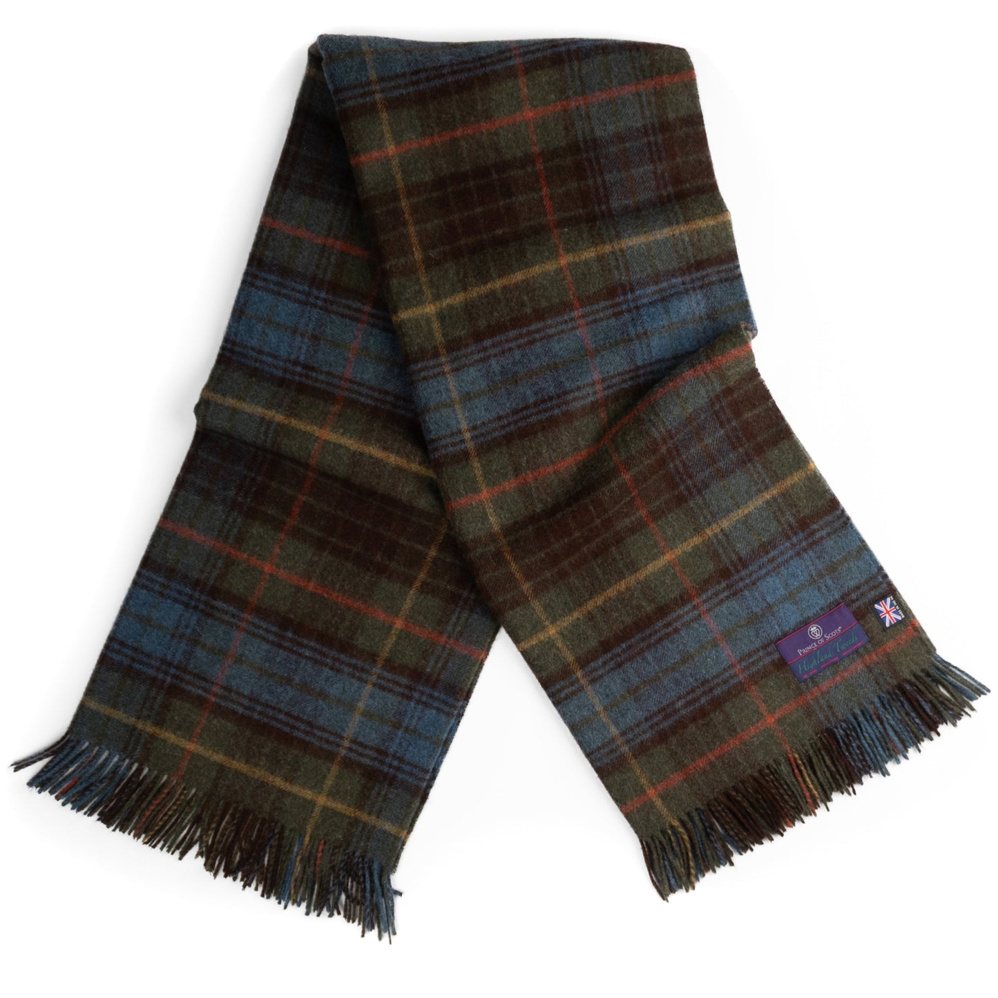 Highland Tweeds Shetland Lambswool Throw - Antique Hunting Stewart