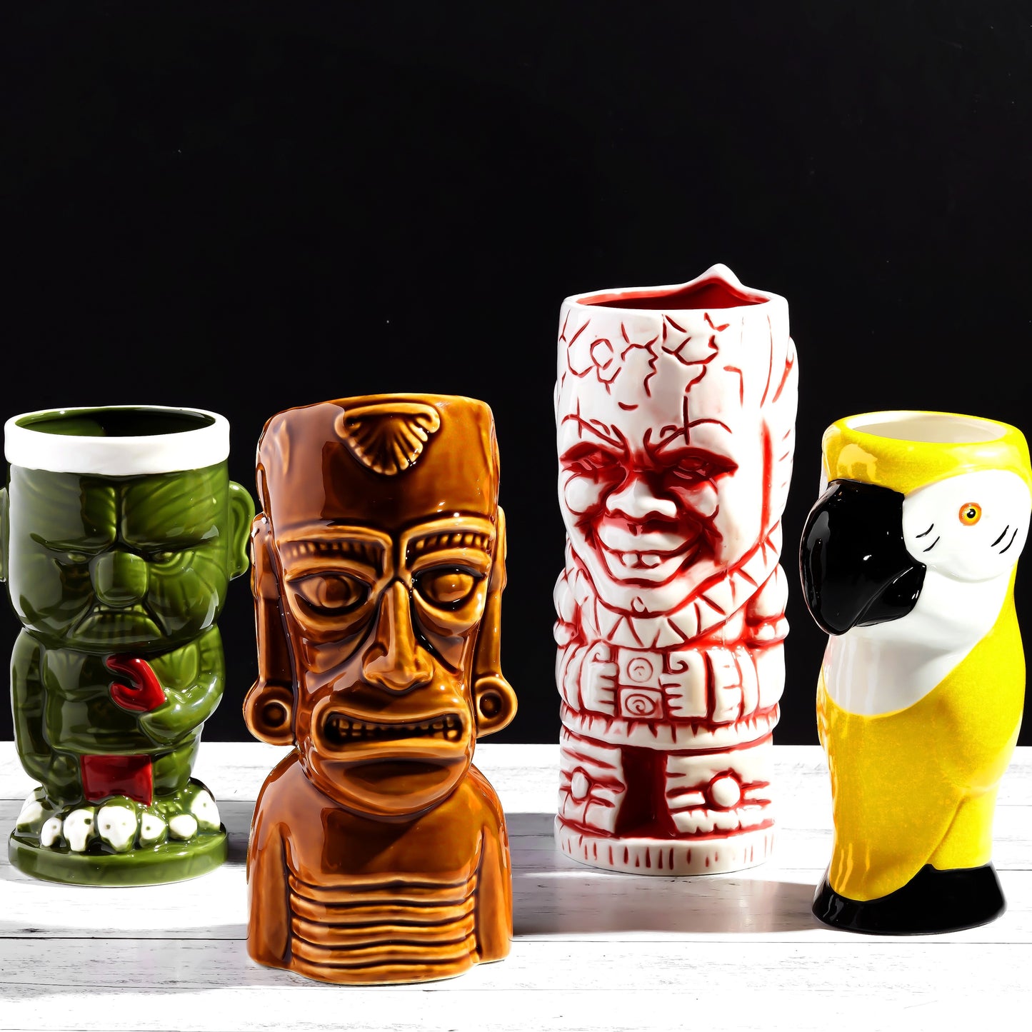 Ceramic Hawaiian Luau Tiki Mugs