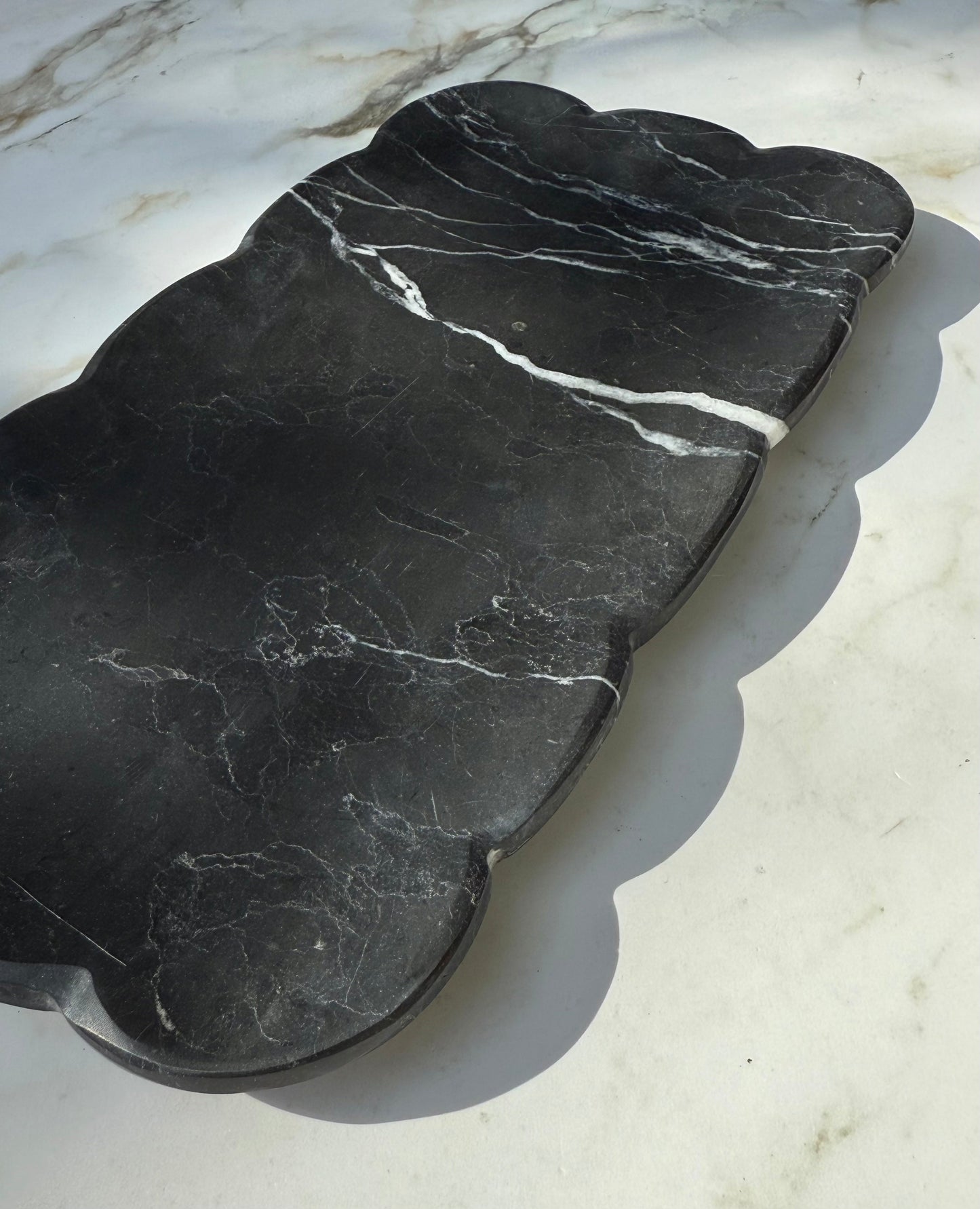 Josaphine Marble Tray - Black