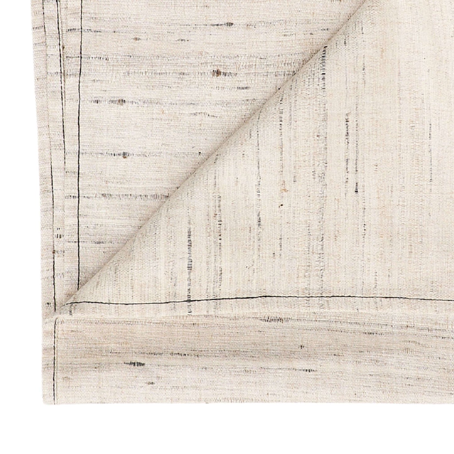 Kora Off White Peace Silk Handloom Napkin ( set of 4 )
