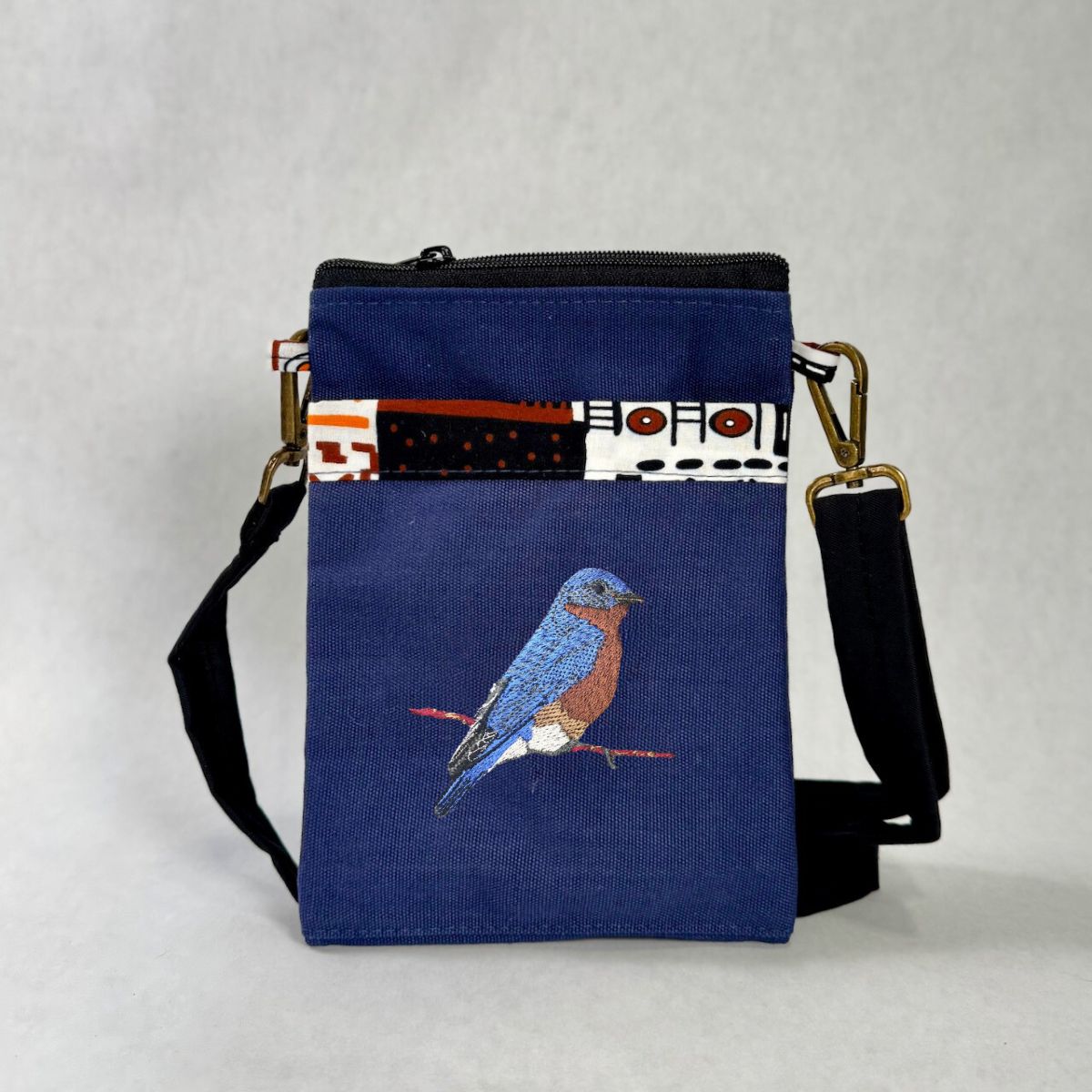 Bluebird Embroidered Canvas Crossbody Bag | Essentials