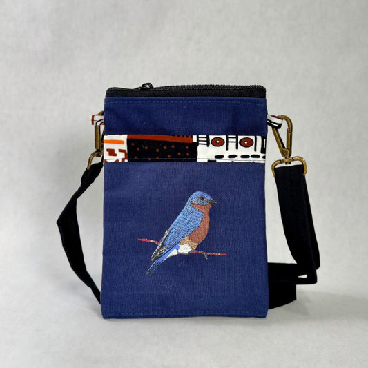 Bluebird Embroidered Canvas Crossbody Bag | Essentials