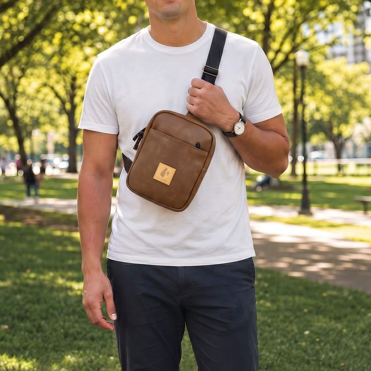 Rozi Convertible Vegan Leather Crossbody Sling Bag