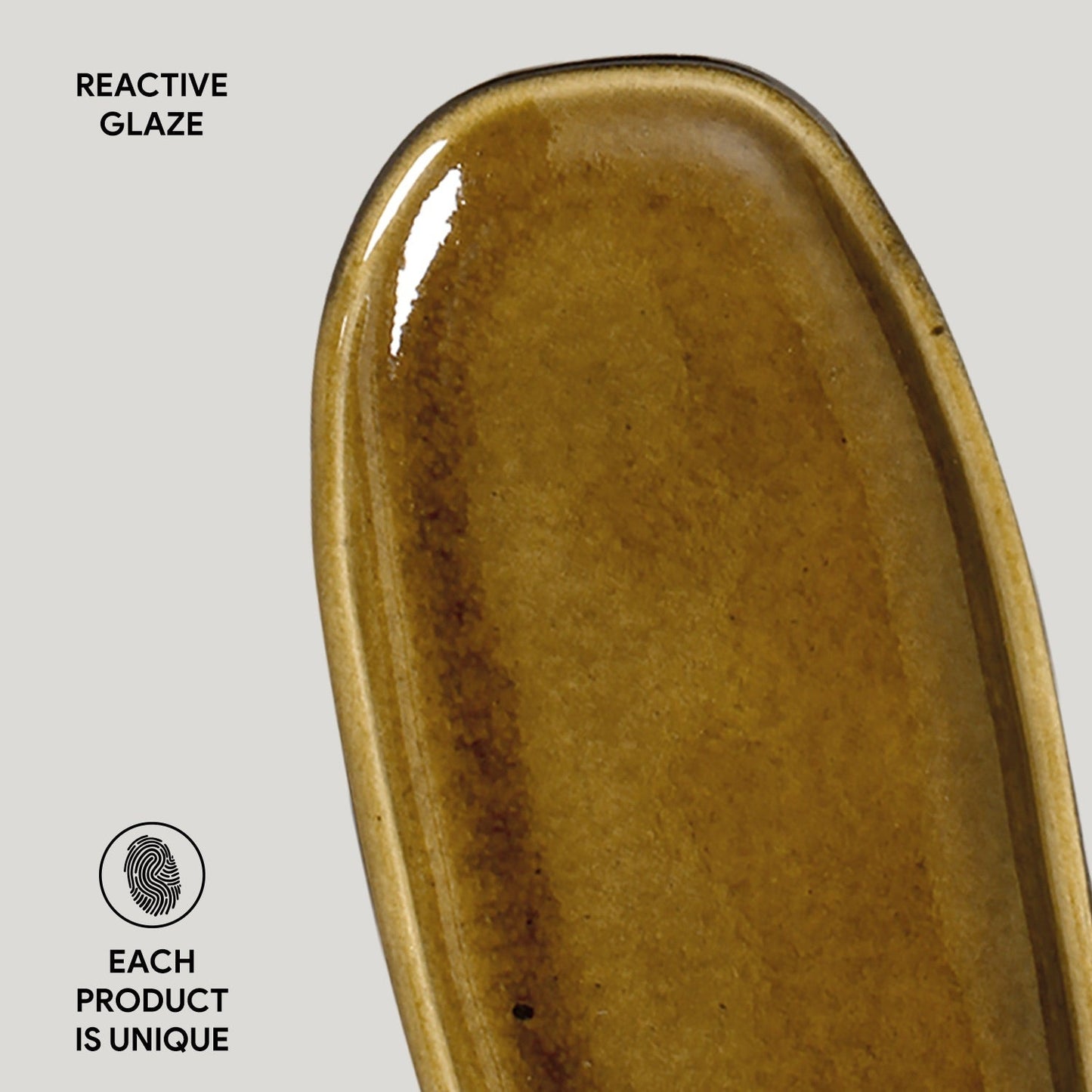 Shallow Organic Oval Platter Mini Set of 4
