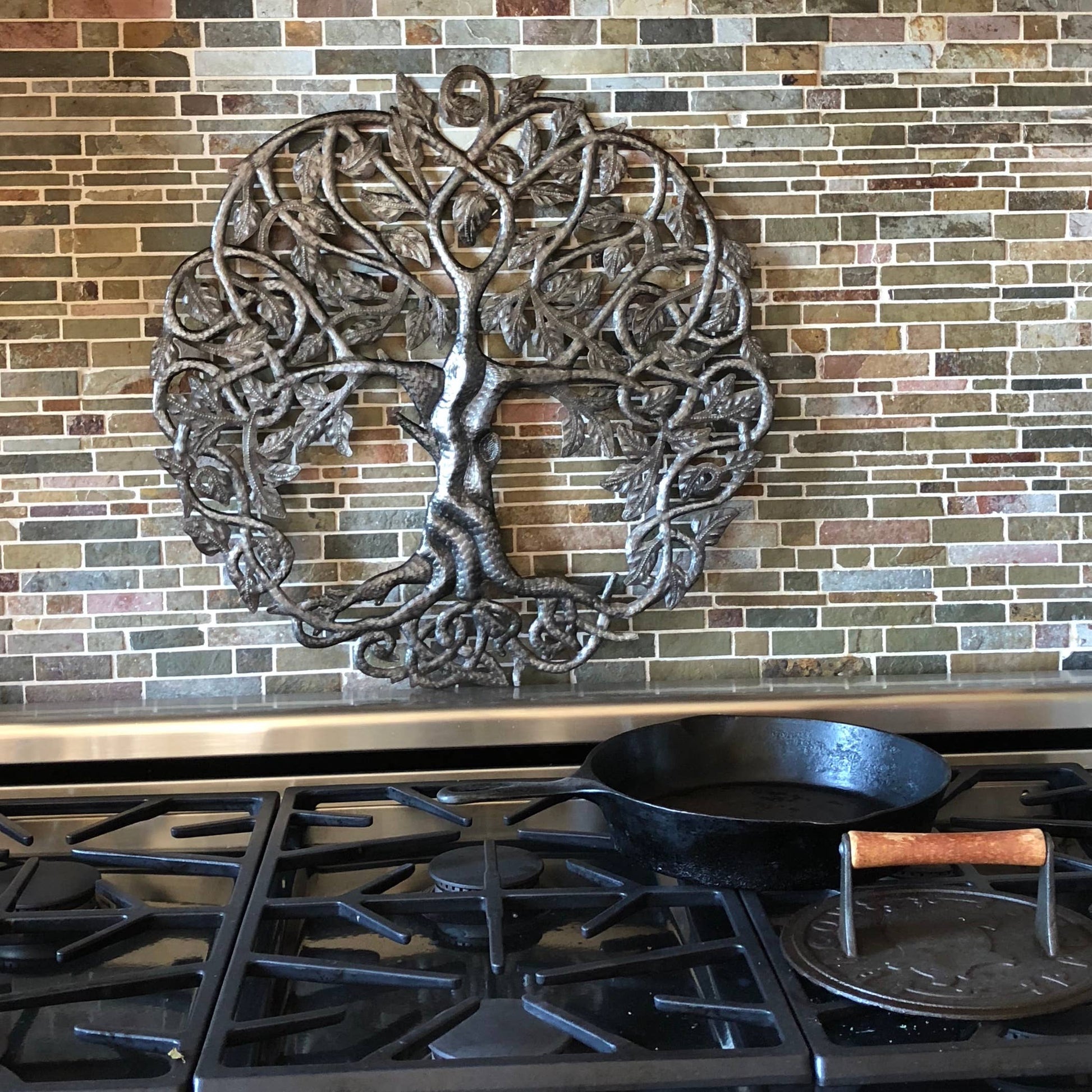 Celtic Tree of Life, Haitian Metal Wall Hanging Art 23"x 23"