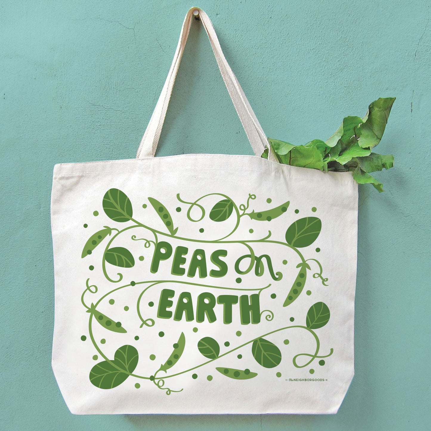 Peas on Earth Tote Bag