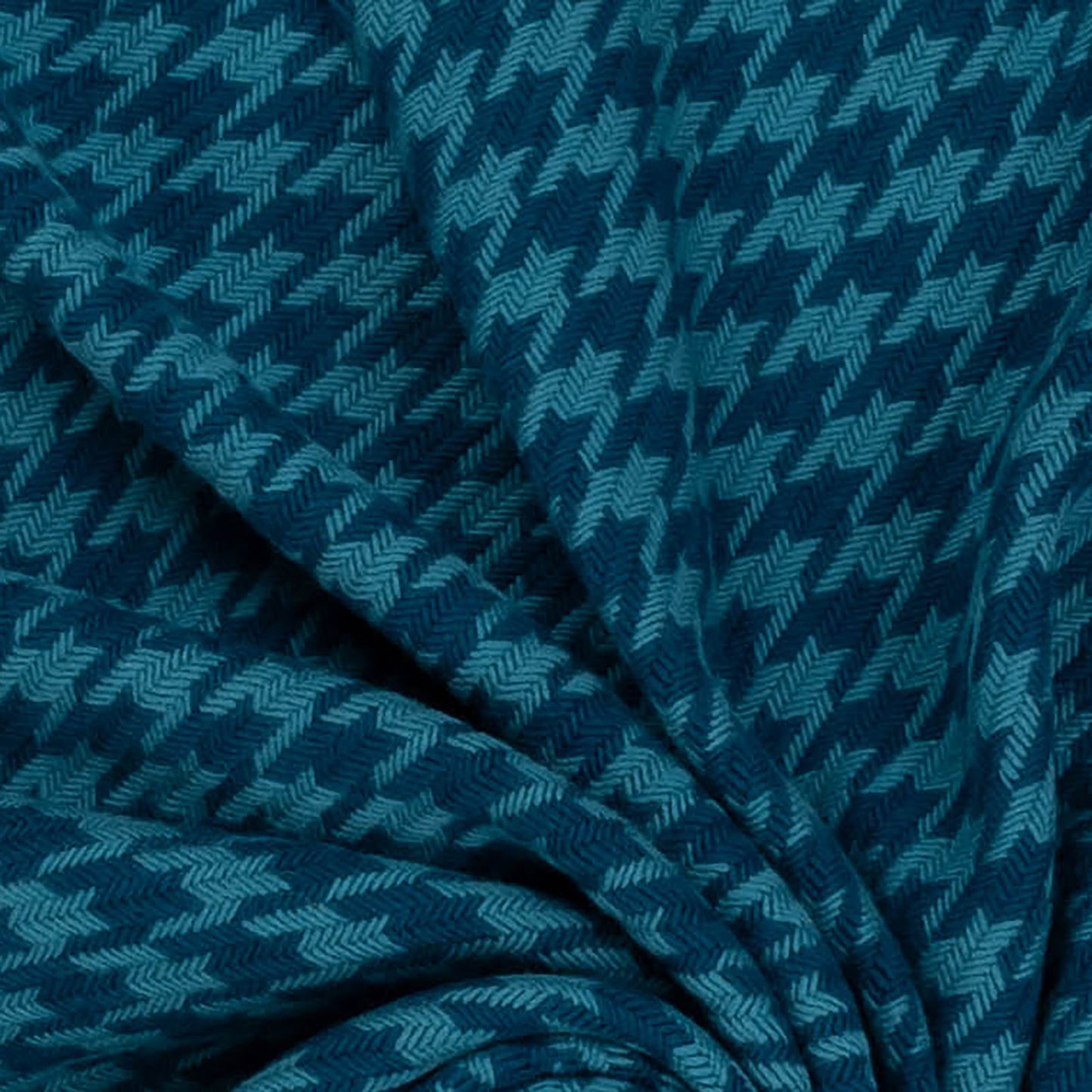 Southampton Home Naturally Weighted Houndstooth Throw ~ Teal ~