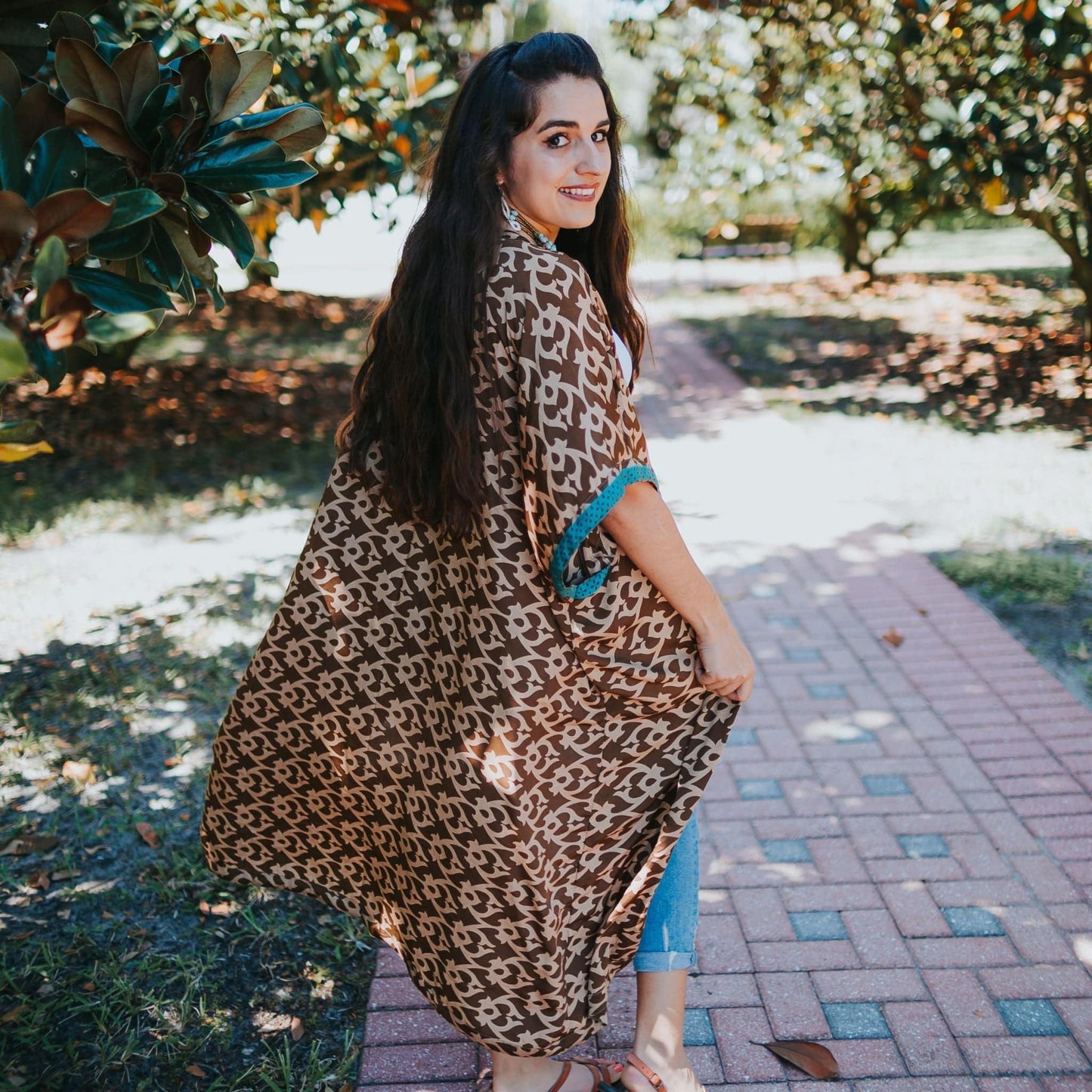 Amara Long Sari Duster