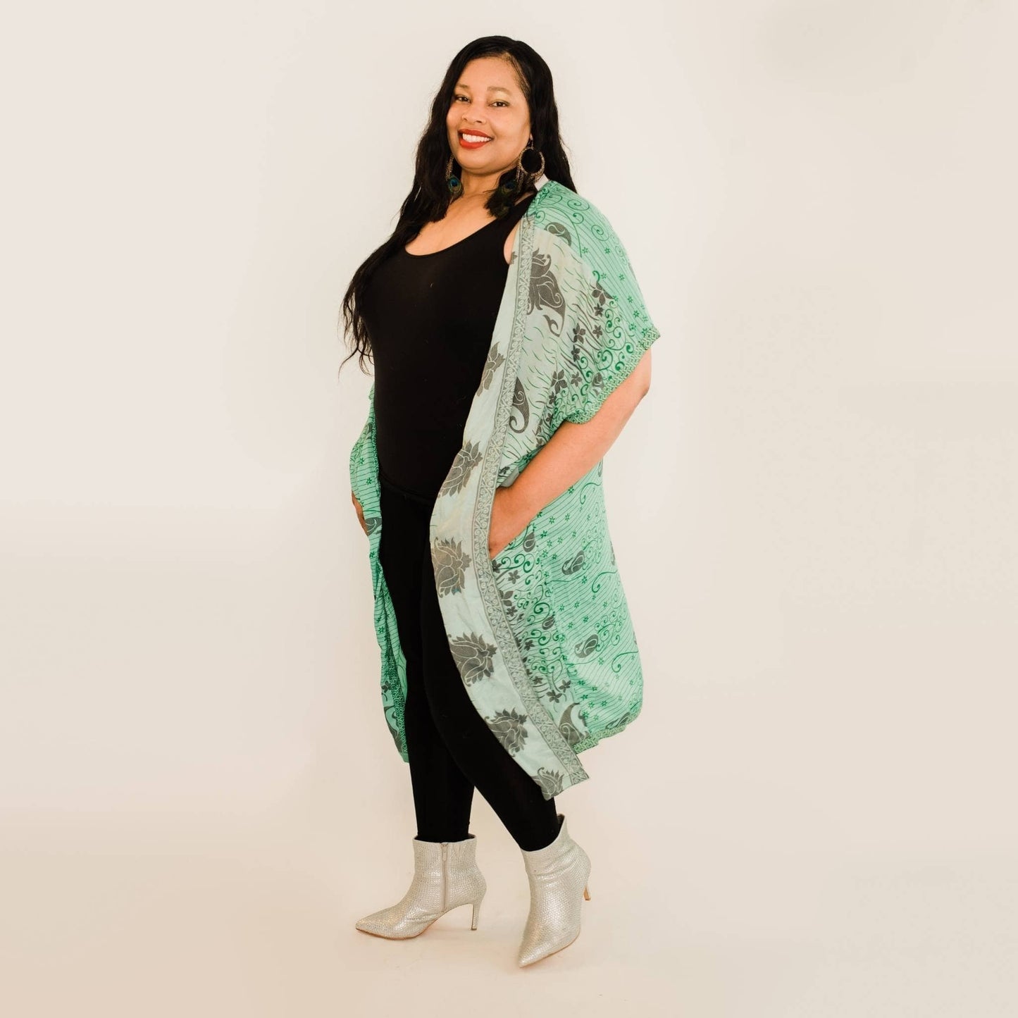 Amara Long Sari Duster