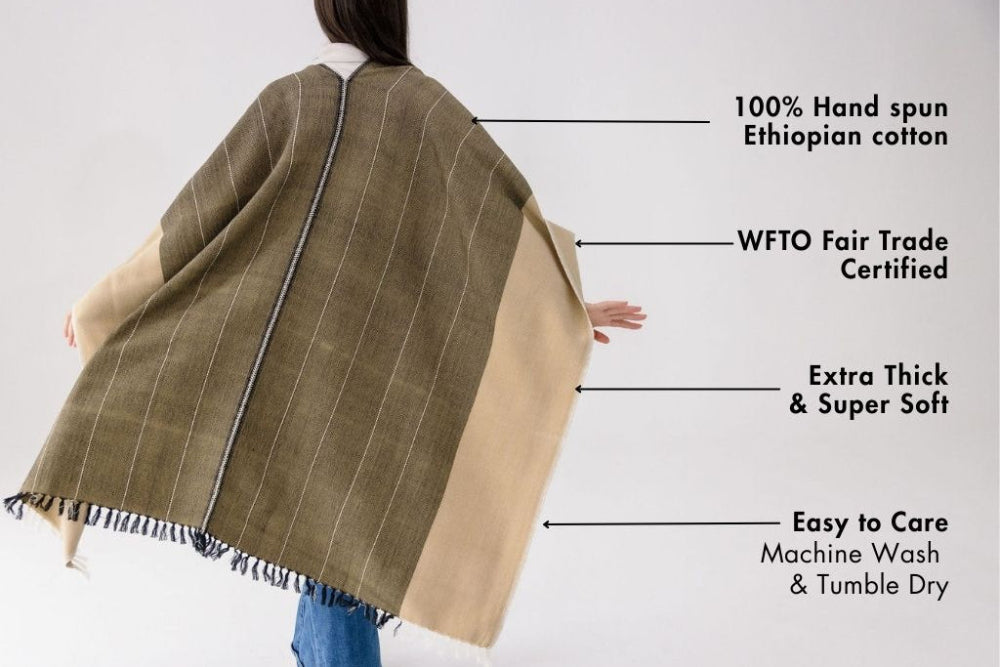 anna cape in beige with key features