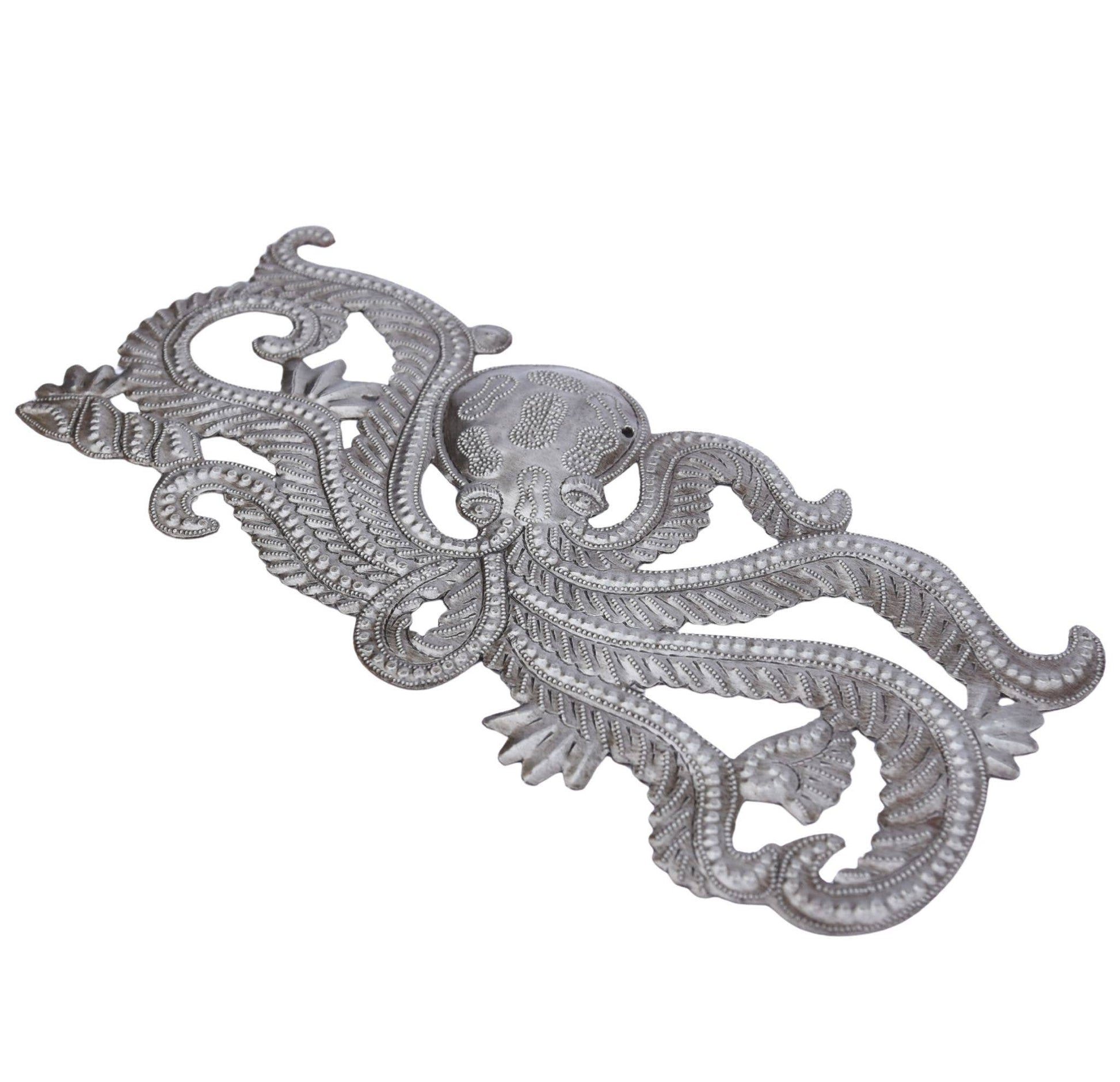 Fair Trade Haitian Octopus – Recycled Steel Metal Art