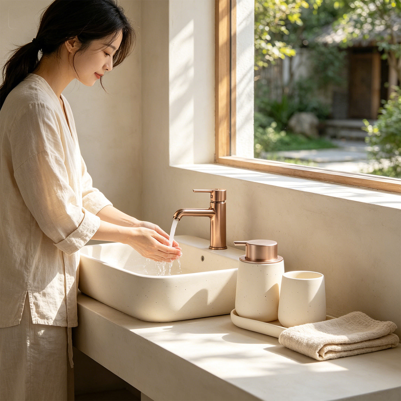 BosilunLife Foaming Bathroom Set Recycled Eco-Clay