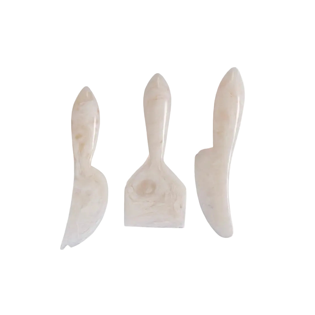 Resin Cheese Knife, Vanilla  (Set of 3)  - 6 Inches