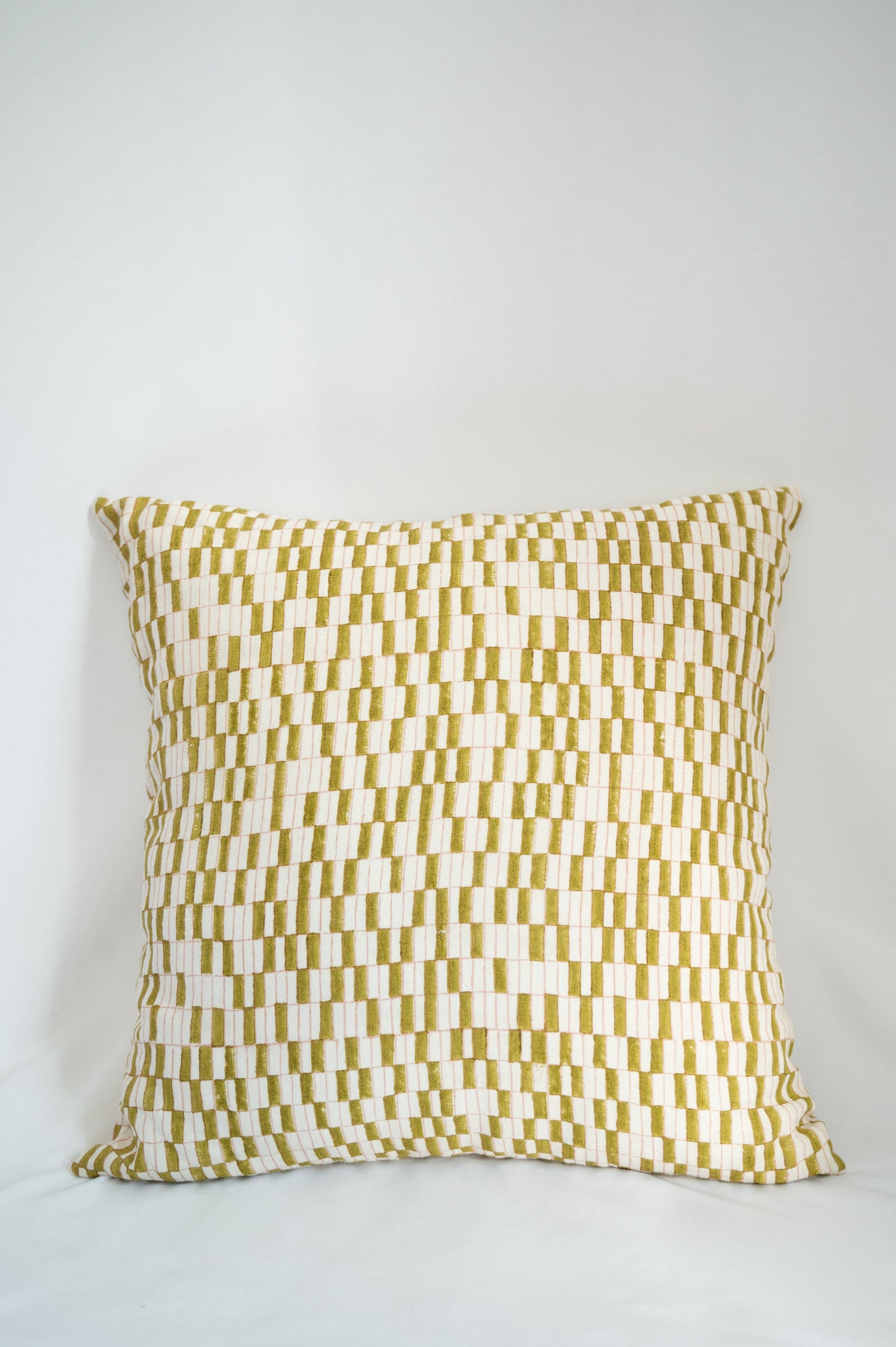 The Block Grid -  Hand Block Printed Pillow Cover