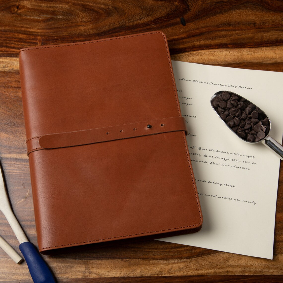 Theodore Leather Cognac Legacy Binder