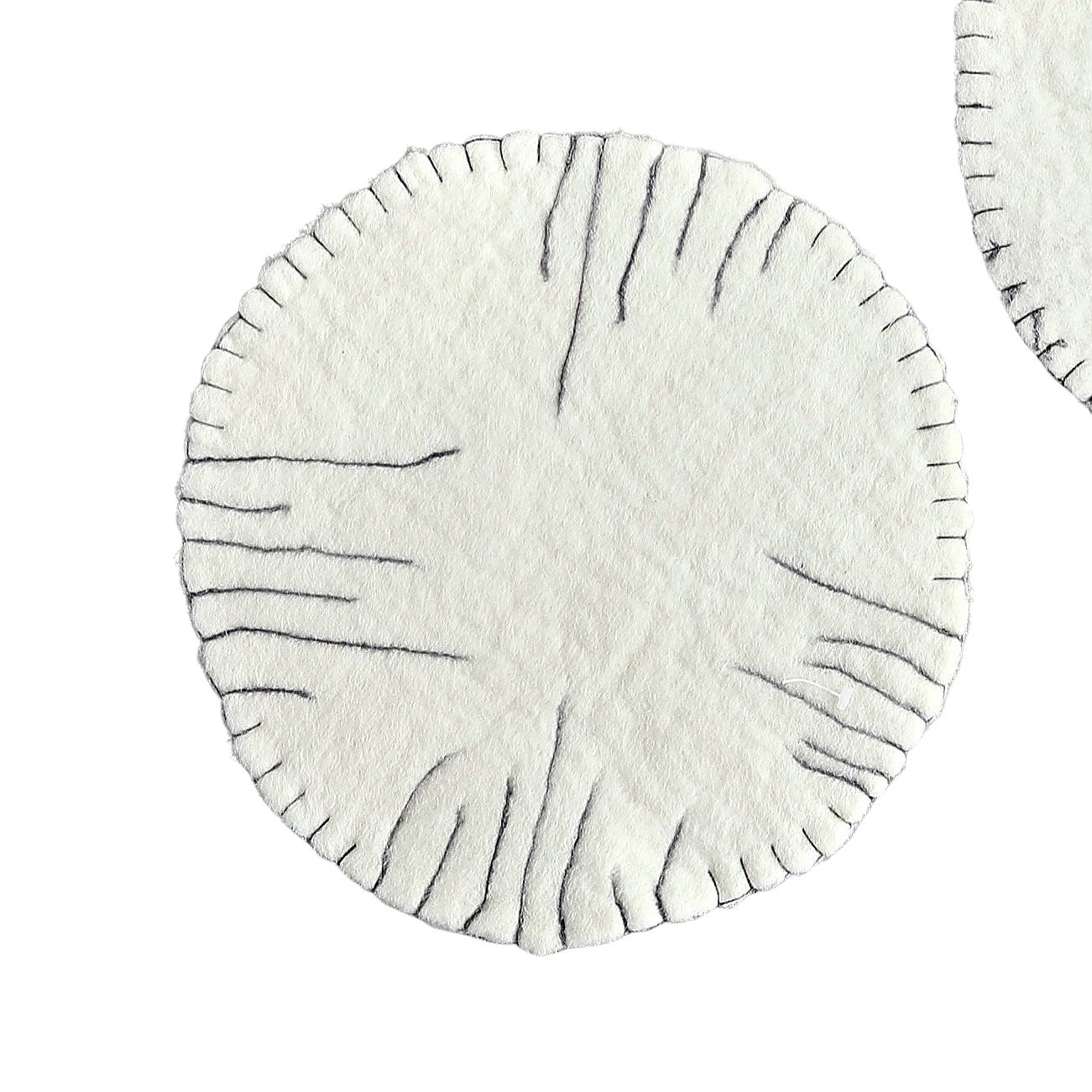 Fine Line Ivory Wool Trivet