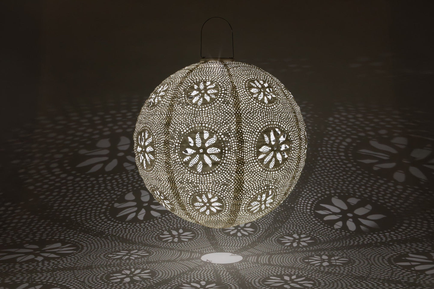 Stella Luxe Globe Boho Pearl 18" LED Lantern (Battery Powered)