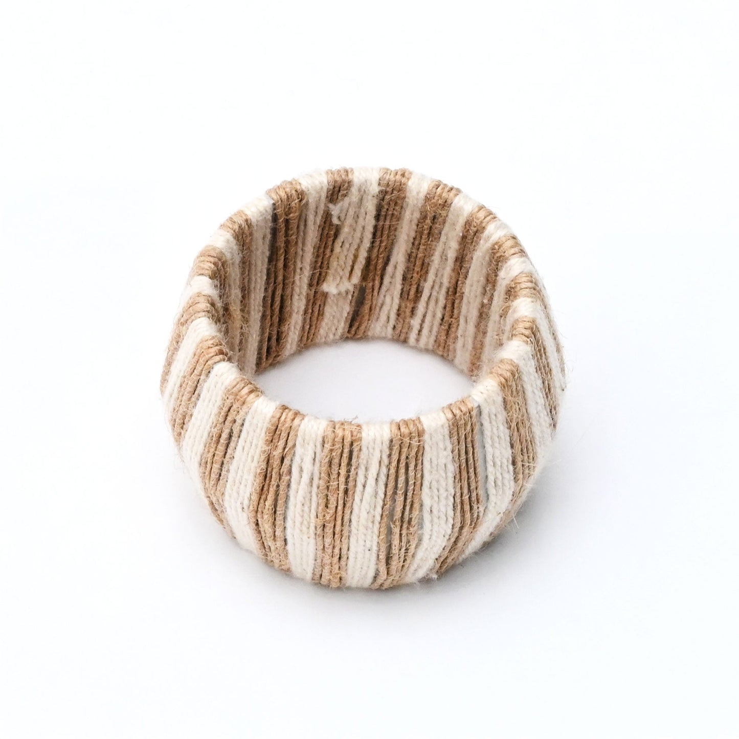 Thread Napkin Rings | Set of 4 | 100% Mango Wood | 1.57" dia