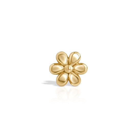 14K Yellow Gold Daisy Stud
