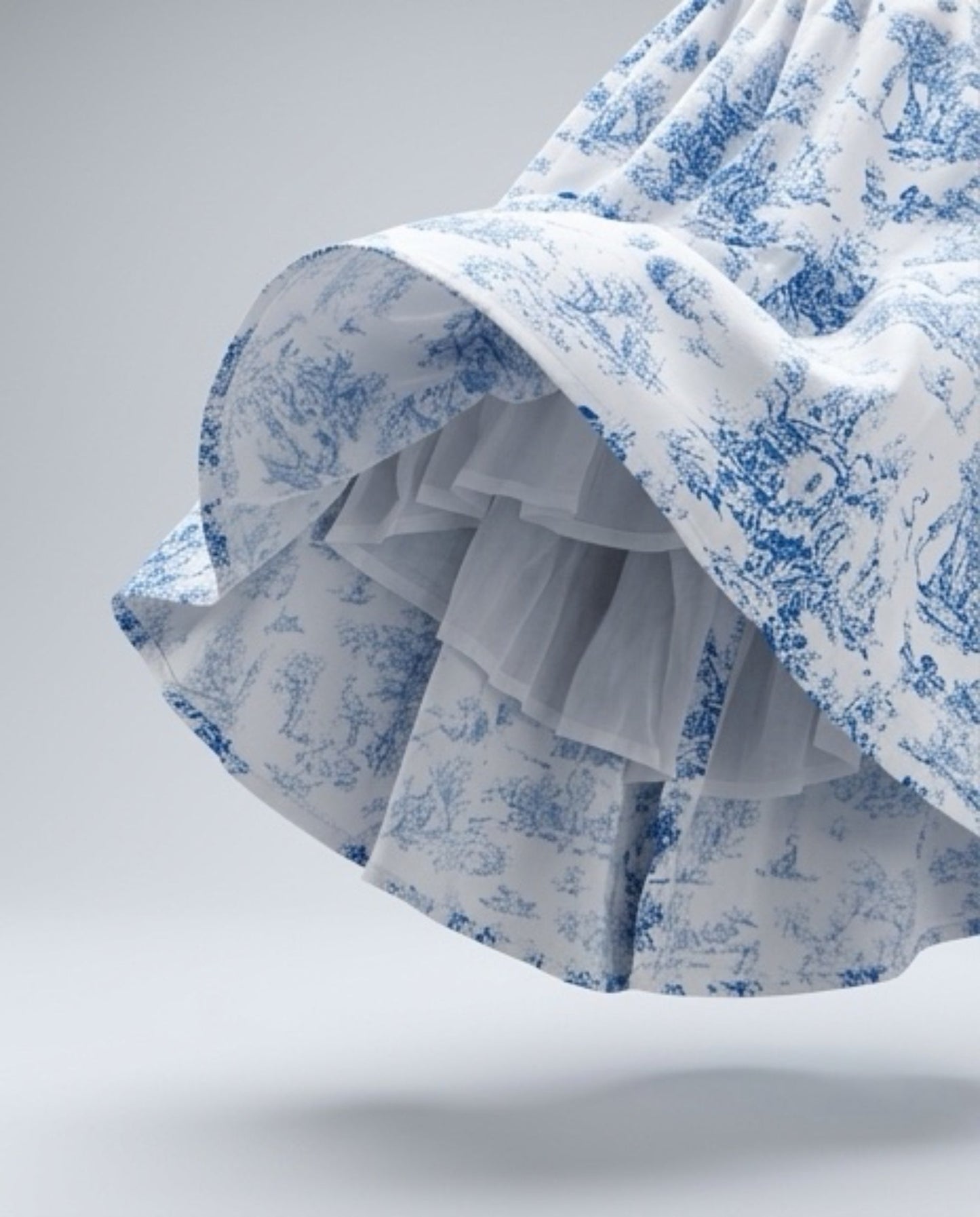 Aoki Dress-Blue Toile
