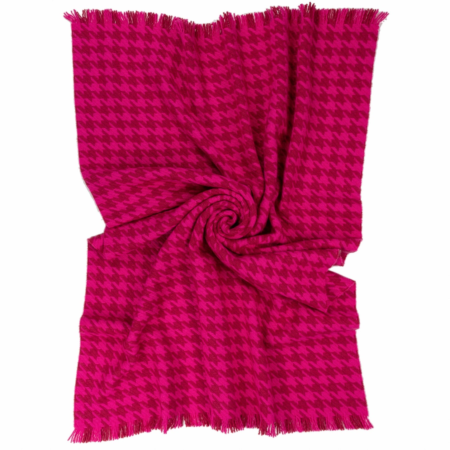 Southampton Home Naturally Weighted Houndstooth Throw - Pink