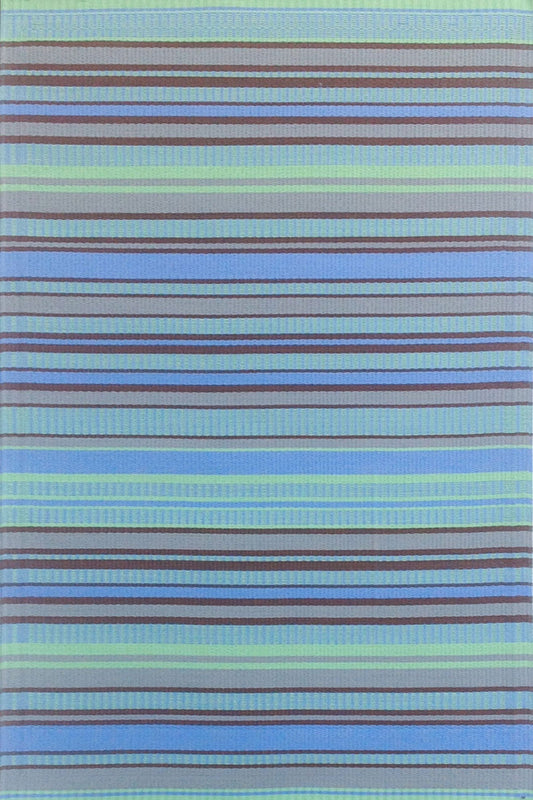 Stripes Grey & Aqua