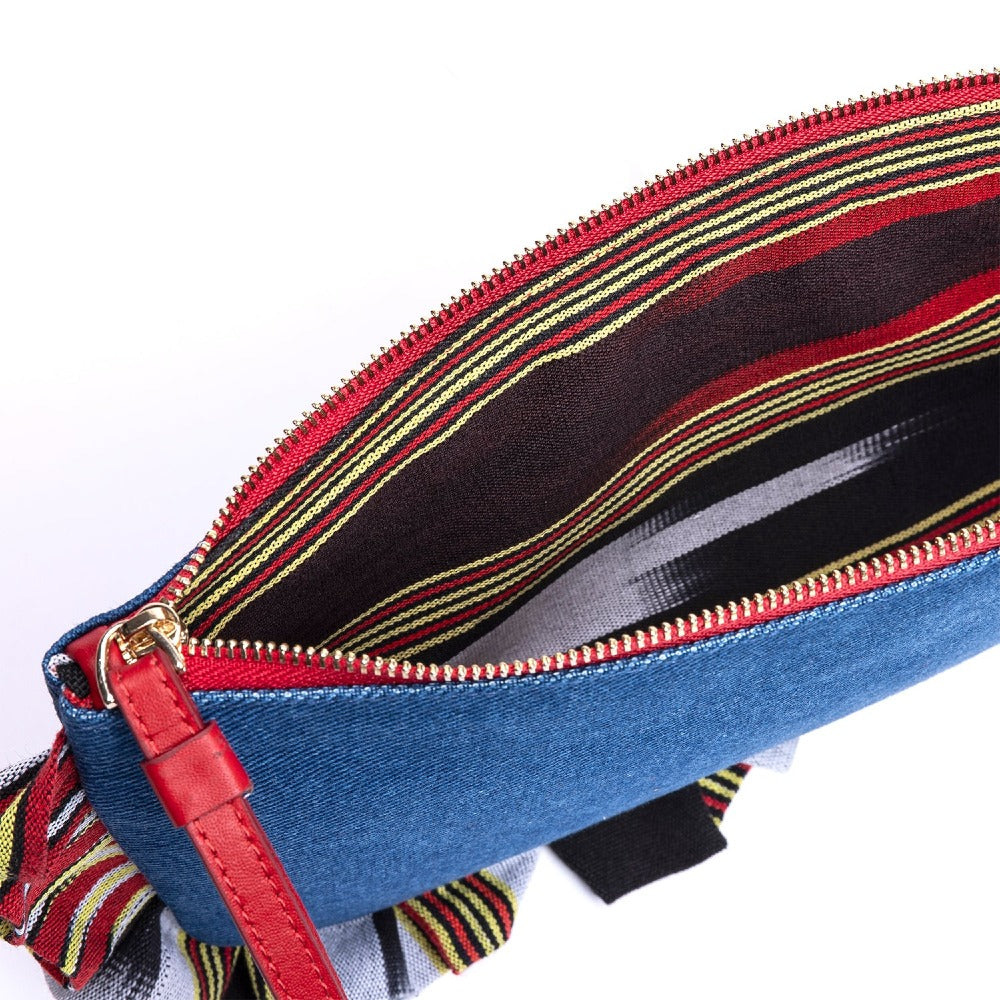 Medi - Denim Clutch Bag